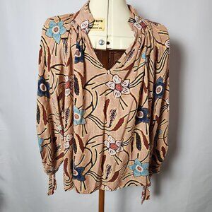 Floral Christian Siriano Lightweight Blouse